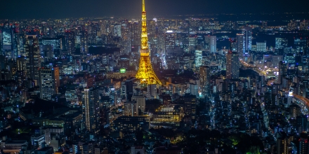 Tokyo skyline from the Roppongi Hills sky deck