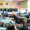 A teacher's room at Onizuka Middle School in Karatsu, Saga, Japan, 2005. 